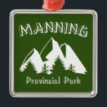 Ornement Carré Argenté Parc provincial Manning<br><div class="desc">Le parc provincial Manning est accessible toute l'année et,  en plus de ses magnifiques paysages estivaux,  il offre une abondance d'activités hivernales.</div>