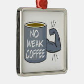 Ornement Carré Argenté Pas de café faible (Droite)