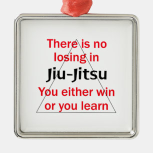 Ornement Carré Argenté Pas perdant dans Jiu Jitsu