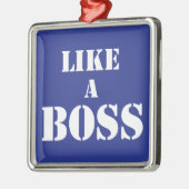 Ornement Carré Argenté Patron d'entreprise (Gauche)