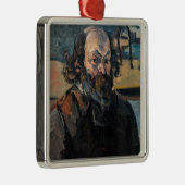 Ornement Carré Argenté Paul Cezanne - Autoportrait (Droite)