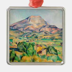 Ornement Carré Argenté Paul Cezanne - Mont Sainte-Victoire