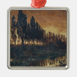 Ornement Carré Argenté Paysage rural en Bavière (Allemagne)