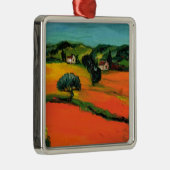 ORNEMENT CARRÉ ARGENTÉ PAYSAGE TOSCANE (Droite)