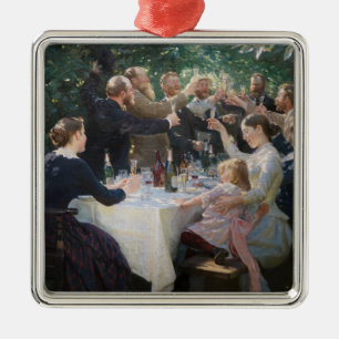 Ornement Carré Argenté Peder Severin Kroyer - Hip, Hip, Hurrah !