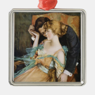 Ornement Carré Argenté Pelez-vous amour pour toucher Mary Greene