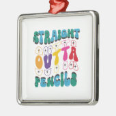 Ornement Carré Argenté Pencils Outta droits (Gauche)