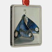 Ornement Carré Argenté Pendentif de Nouveau d'art sous la forme un (Droite)