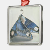 Ornement Carré Argenté Pendentif de Nouveau d'art sous la forme un (Gauche)