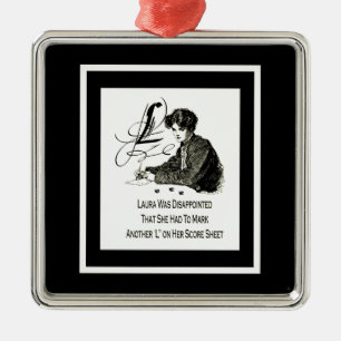 Ornement Carré Argenté Perdant de Bunco