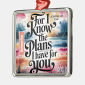 Ornement Carré Argenté Personnalisé Pour Je Connais Les Plans Christian (Gauche)