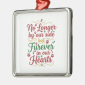 Ornement Carré Argenté Pet Memorial Ornament (Gauche)
