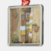 Ornement Carré Argenté Petite pente avec des oeuvres d'art à vendre sur l (Gauche)