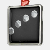 Ornement Carré Argenté Phases de lune (Gauche)