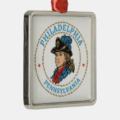 Ornement Carré Argenté Philadelphie Pennsylvanie coloniale (Droite)