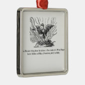 Ornement Carré Argenté Phoenix se levant de ses cendres (Droite)