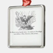 Ornement Carré Argenté Phoenix se levant de ses cendres (Gauche)