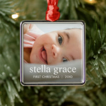 Photo de Noël minimaliste élégant pour bébé