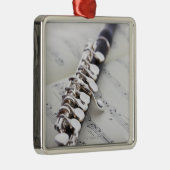 Ornement Carré Argenté Piccolo sur un score (Droite)