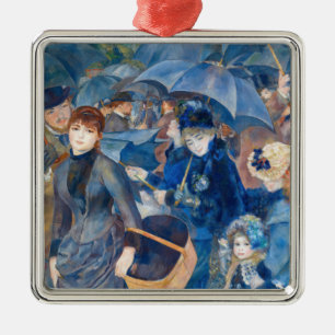Ornement Carré Argenté Pierre-Auguste Renoir - Les Parapluies