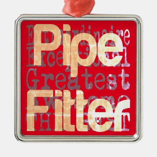 Ornement Carré Argenté Pipe Fitter Extraordinaire (Devant)