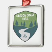 Ornement Carré Argenté Piste côtière de l'Oregon (Gauche)