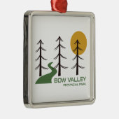 Ornement Carré Argenté Piste du parc provincial de Bow Valley (Droite)