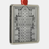 Ornement Carré Argenté Plan de cathédrale de Milan (Droite)