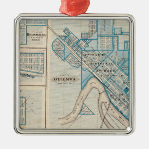 Ornement Carré Argenté Plans d'Ottumwa, Russell, Scranton