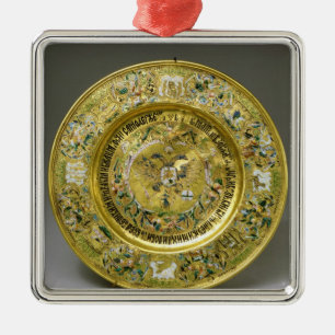 Ornement Carré Argenté Plat possédé par le tsar Alexei Mikhailovich