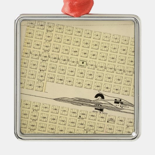 Ornement Carré Argenté Platte du nord, Nébraska (Devant)