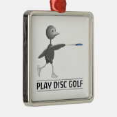 Ornement Carré Argenté Play Disk Golf (Droite)