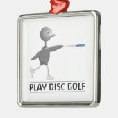 Ornement Carré Argenté Play Disk Golf (Gauche)