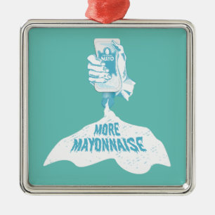 Ornement Carré Argenté Plus de Mayonnaise