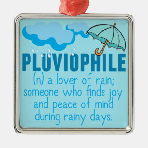 Ornement Carré Argenté Pluviophile