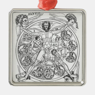 Ornement Carré Argenté Poésie et musique