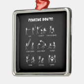 Ornement Carré Argenté Poison de Fencing | I Always Win All Match (Gauche)