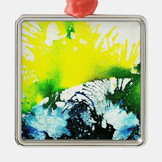 Ornement Carré Argenté Polychromoptique #2A par Michael Moffa (Devant)