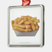 Ornement Carré Argenté Pommes frites dentelées (Gauche)