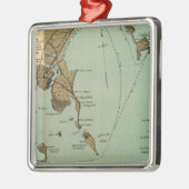 Ornement Carré Argenté Port de Boston (Gauche)