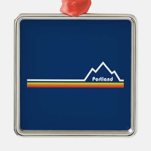Ornement Carré Argenté Portland, Oregon (Devant)