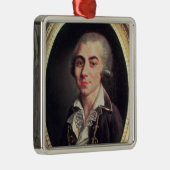 Ornement Carré Argenté Portrait d'André Chenier (Droite)