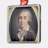 Ornement Carré Argenté Portrait d'André Chenier (Gauche)