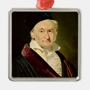 Ornement Carré Argenté Portrait de Carl Friedrich Gauss, 1840
