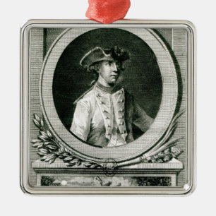 Ornement Carré Argenté Portrait de Louis, d'Assas de chevalier