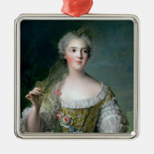 Ornement Carré Argenté Portrait de Madame Sophie