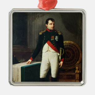 Ornement Carré Argenté Portrait de Napoleon Bonaparte 1809