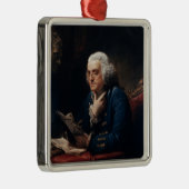 Ornement Carré Argenté Portrait de pouce Benjamin Franklin à la Maison Bl (Droite)