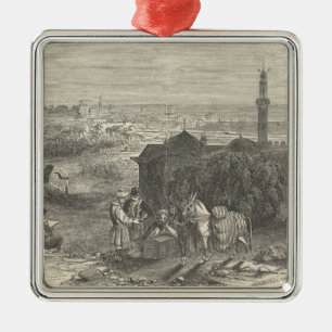 Ornement Carré Argenté Ports étrangers de maïs, l'Alexandrie