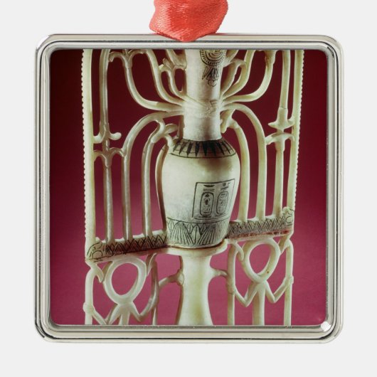 Ornement Carré Argenté Pot floral d'onguent, de la tombe de (Devant)